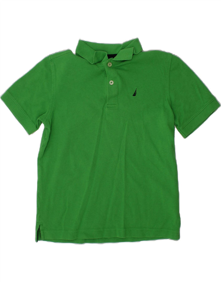 NAUTICA Boys Polo Shirt 8-9 Years Large  Green Cotton Vintage Nautica and Second-Hand Nautica from Messina Hembry 