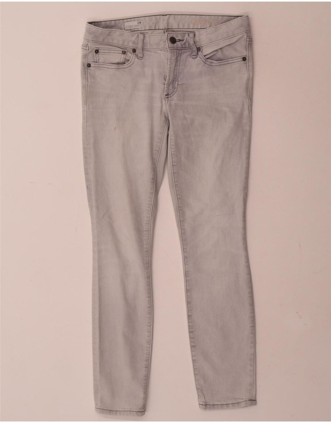 Jeans skinny feminino Gap W28 L28 algodão cinza