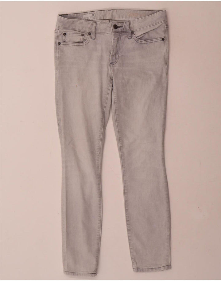 Jeans skinny feminino Gap W28 L28 algodão cinza
