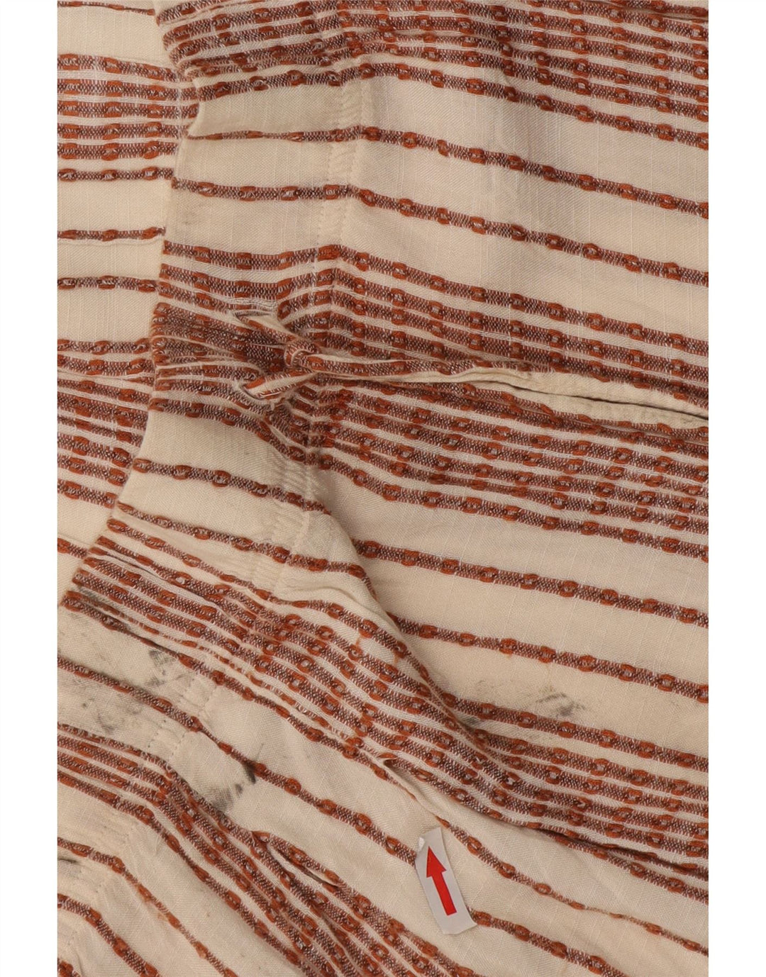 Shorts feminino Marks & Spencer UK 12 médio W32 viscose listrada branca
