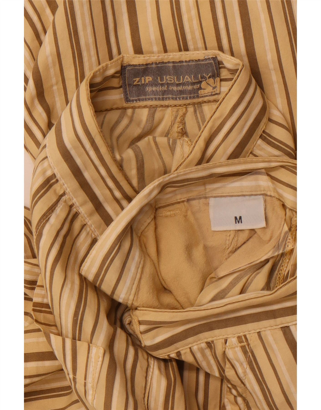 Shorts Chino masculino VINTAGE médio W32 algodão listrado bege