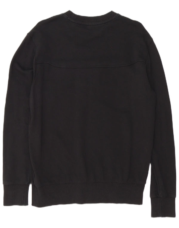 Hugo Boss moletom gráfico masculino jumper médio algodão preto