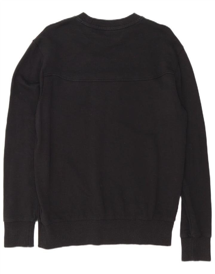 Hugo Boss moletom gráfico masculino jumper médio algodão preto