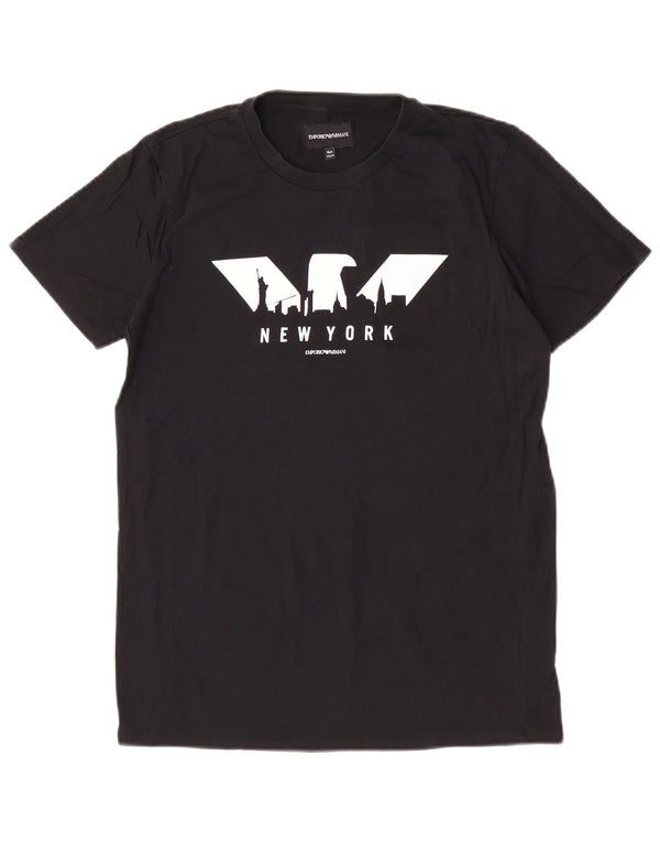 Camiseta gráfica Emporio Armani Boys 15-16 anos preta