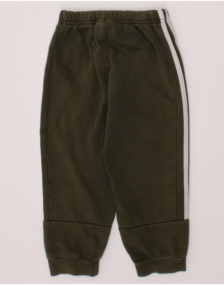 ADIDAS Meninos Calças de Treino Joggers 2-3 Anos Cáqui Algodão