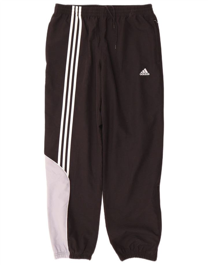 ADIDAS Calças de treino masculinas Joggers UK 40/42 Medium Black Colourblock