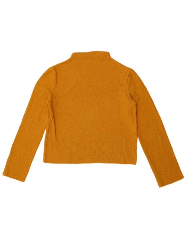 Suéter feminino Zara com gola tartaruga e gola alta Reino Unido 12 médio amarelo