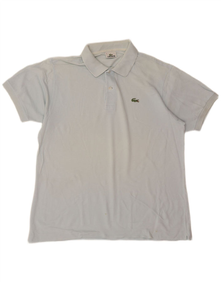 Camisa polo masculina Lacoste tamanho 5 grande algodão azul
