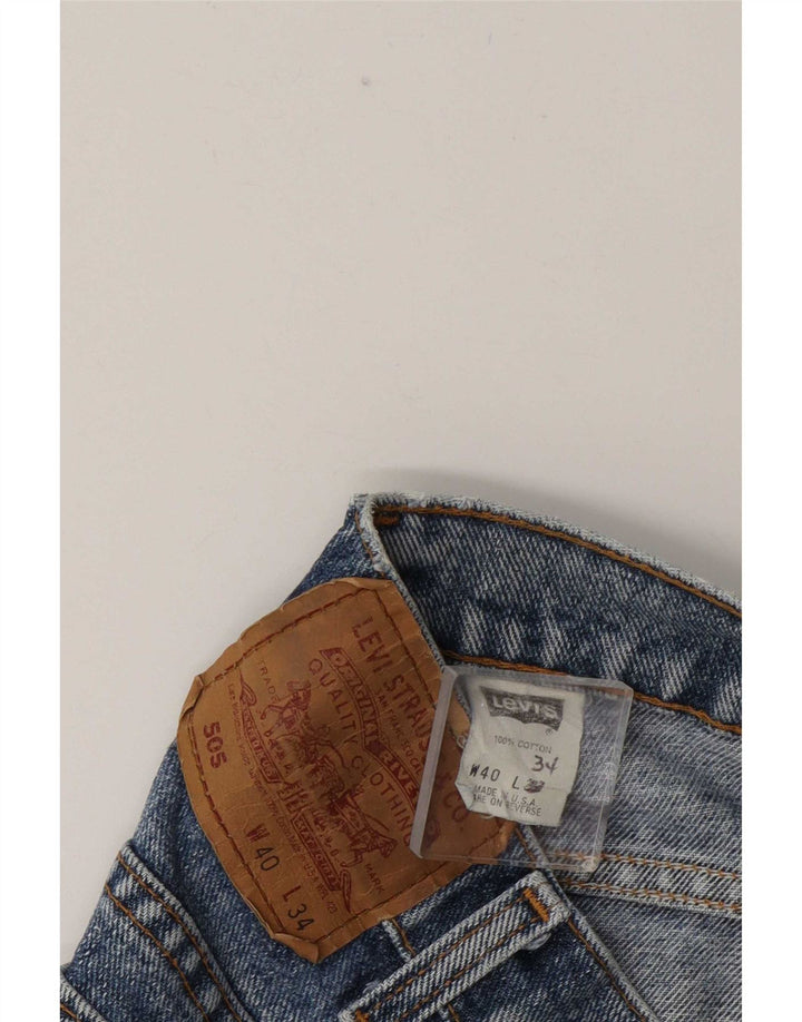 Levi's Masculino 505 Straight Jeans W40 L26 Azul Algodão