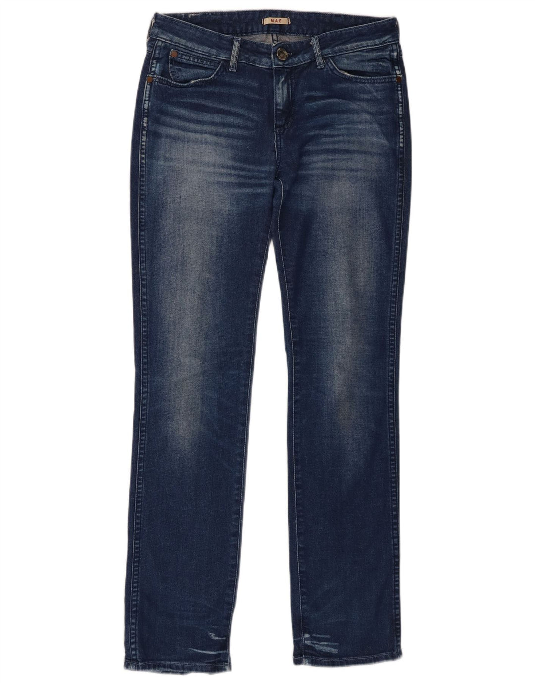 Jeans Wrangler feminino reto W30 L32 algodão azul