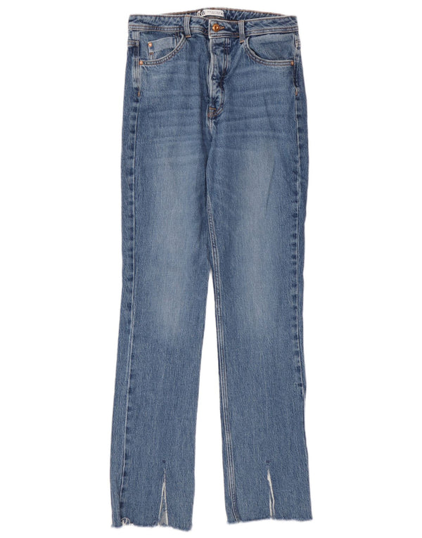 Calça jeans reta feminina Zara EU 40 médio W30 L32 algodão azul