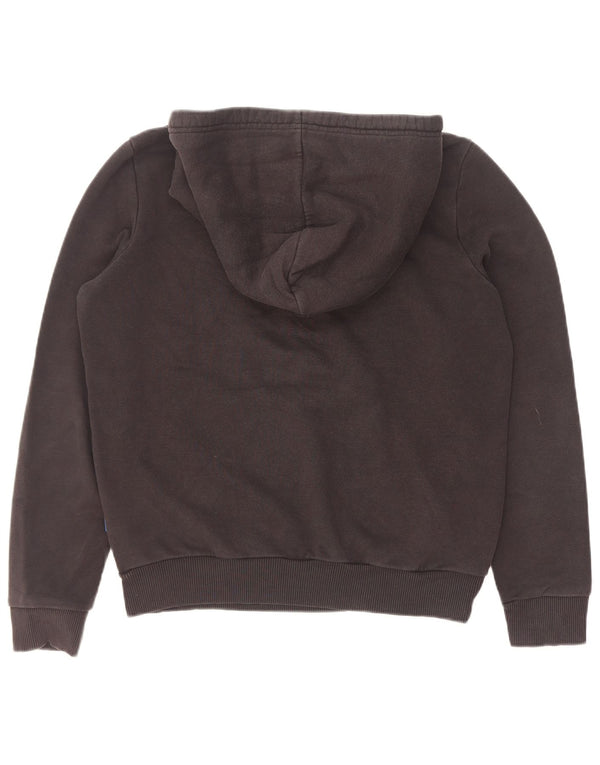 Jumper com capuz gráfico feminino Adidas UK 14 grande algodão preto