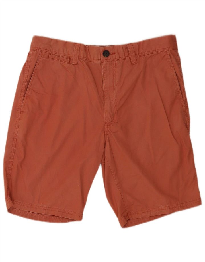 Shorts chino masculino Marks & Spencer W34 grande algodão laranja