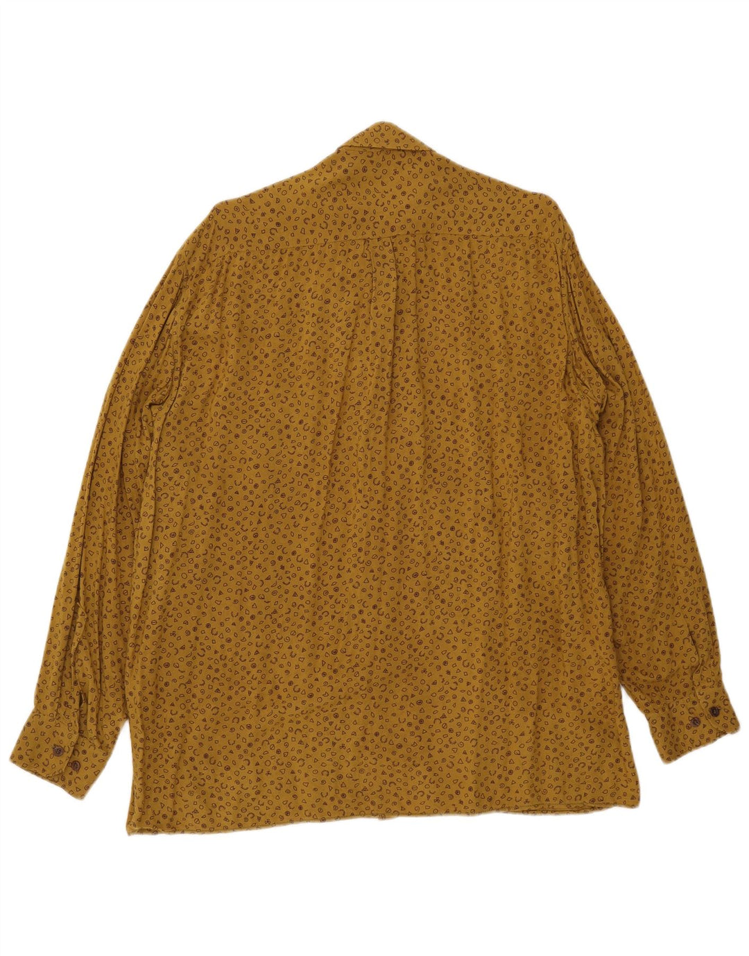 Camisa masculina Eterna com padrão abstrato tamanho 41 16 grande amarelo