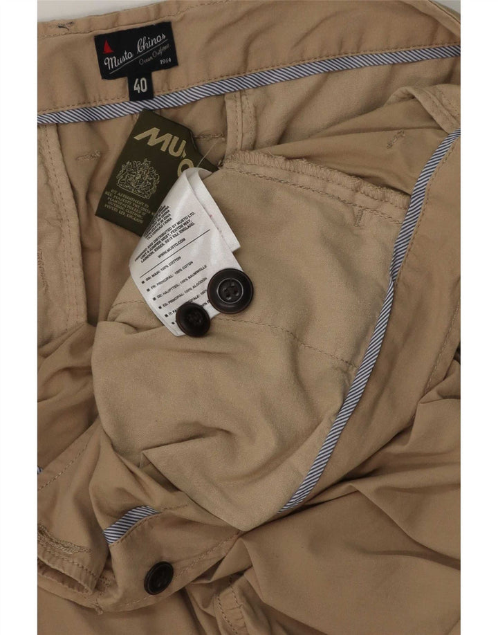 Musto Mens Chino Shorts W40 XL Algodão Bege