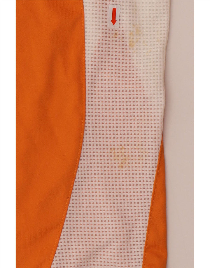 ADIDAS Mens Climacool T-Shirt Top Grande Laranja Colourblock Poliéster