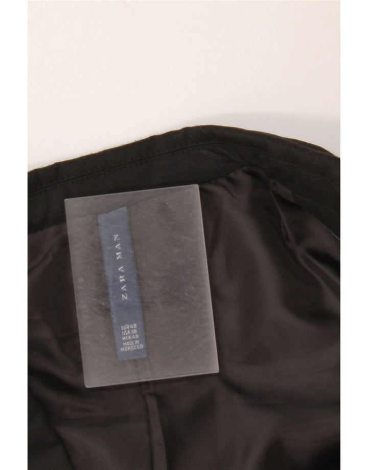 Jaqueta blazer masculina de 2 botões ZARA EU 48 médio preto