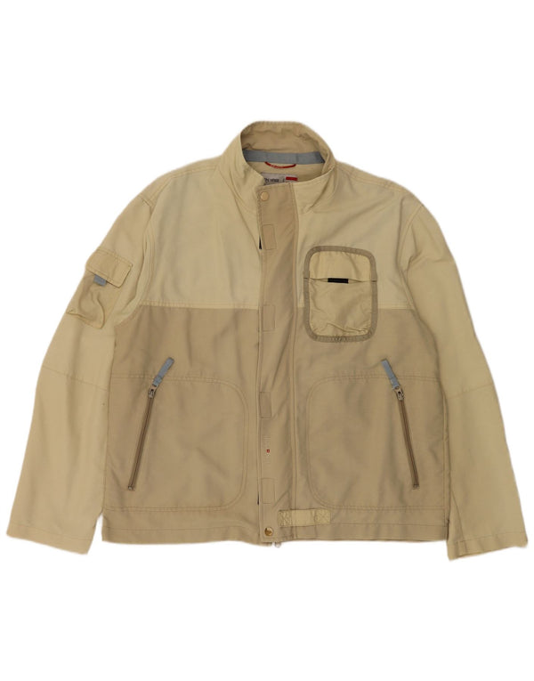 Jaqueta utilitária masculina Energie UK 42 XL bege Colourblock