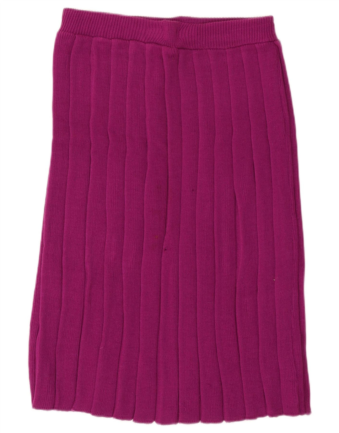 Saia midi de malha feminina vintage W28 pequena lã roxa