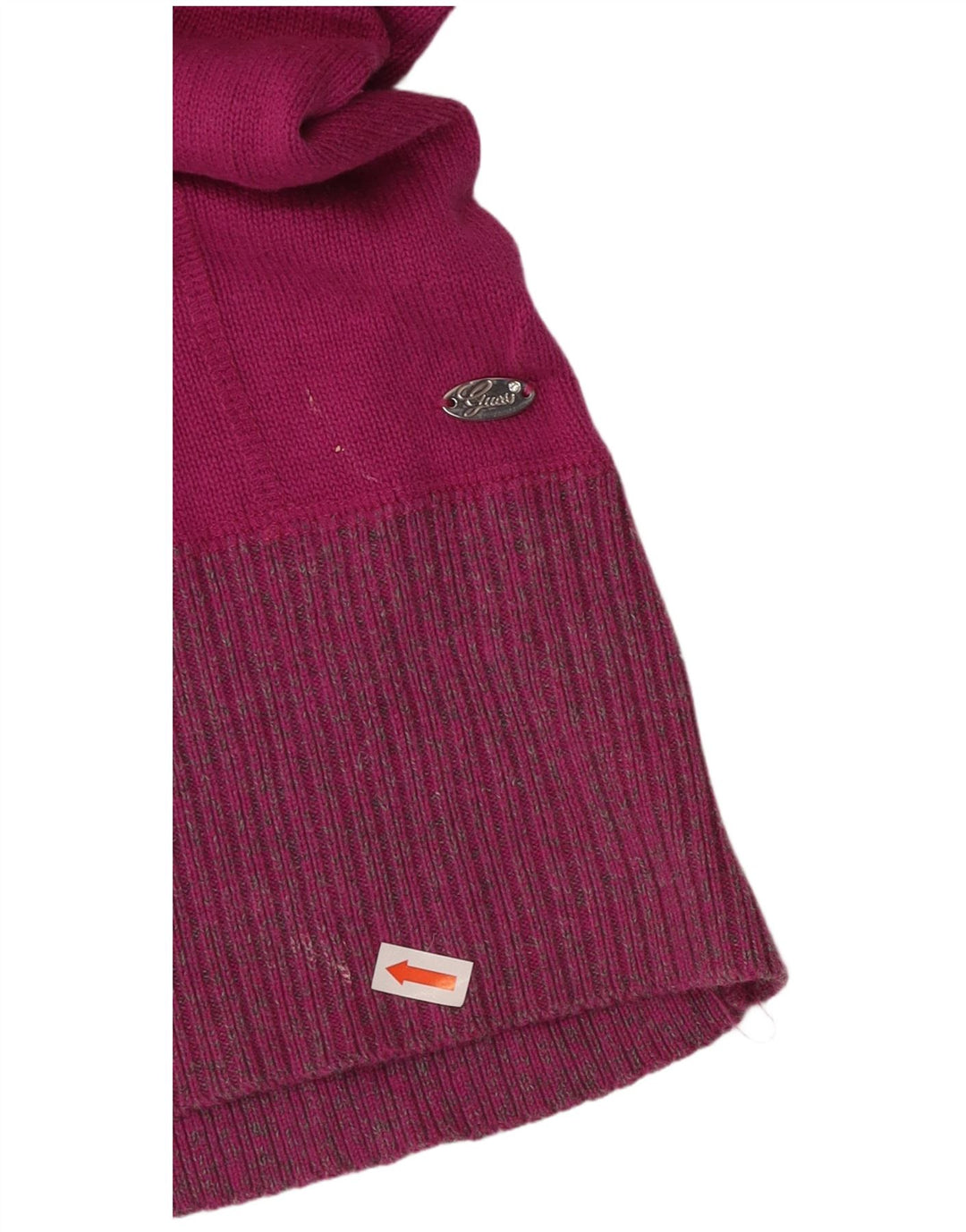 Suéter feminino GUESS com gola xale, 10 algodão rosa pequeno