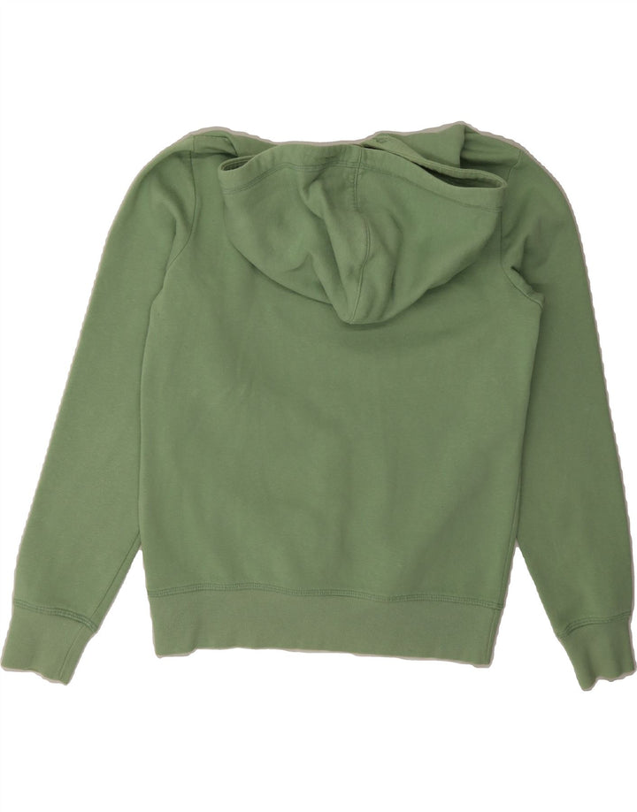CHAMPION Womens Graphic Hoodie Jumper UK 12 Medium Green Cotton Vintage Champion and Second-Hand Champion from Messina Hembry 