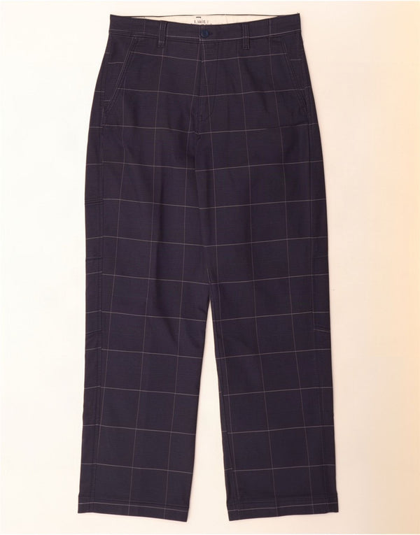 Calça Chino Masculina Levi's Loose Fit W30 L32 Azul Marinho Xadrez Algodão