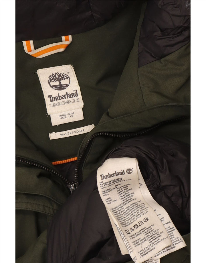 Jaqueta Parka com capuz feminina Timberland UK 14 poliéster verde médio