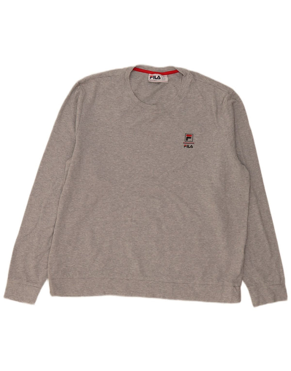 Moletom masculino Fila Jumper XL cinza algodão