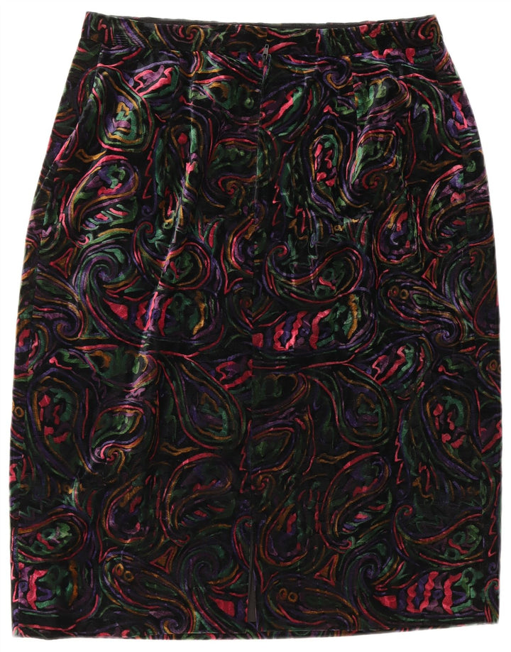 Conjunto de saia feminina VINTAGE com 1 botão e 2 peças Reino Unido 12 médio W32 multicolorido