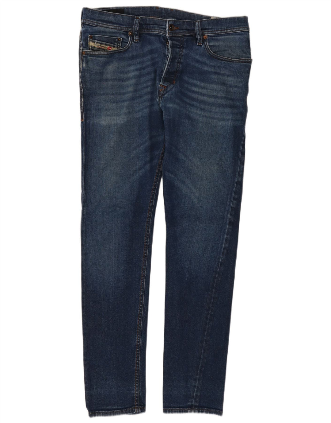 DIESEL Masculino Tepphar Carrot Slim Jeans W33 L32 Azul Algodão