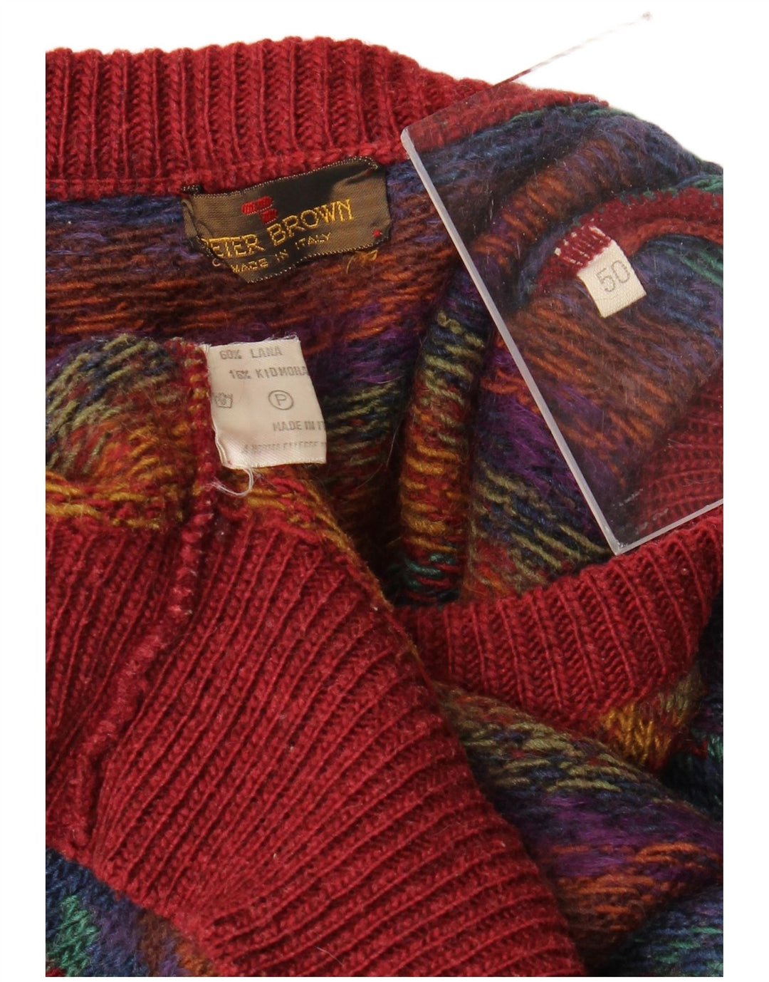 Suéter masculino PETER BROWN com gola redonda IT 50 médio multicolorido