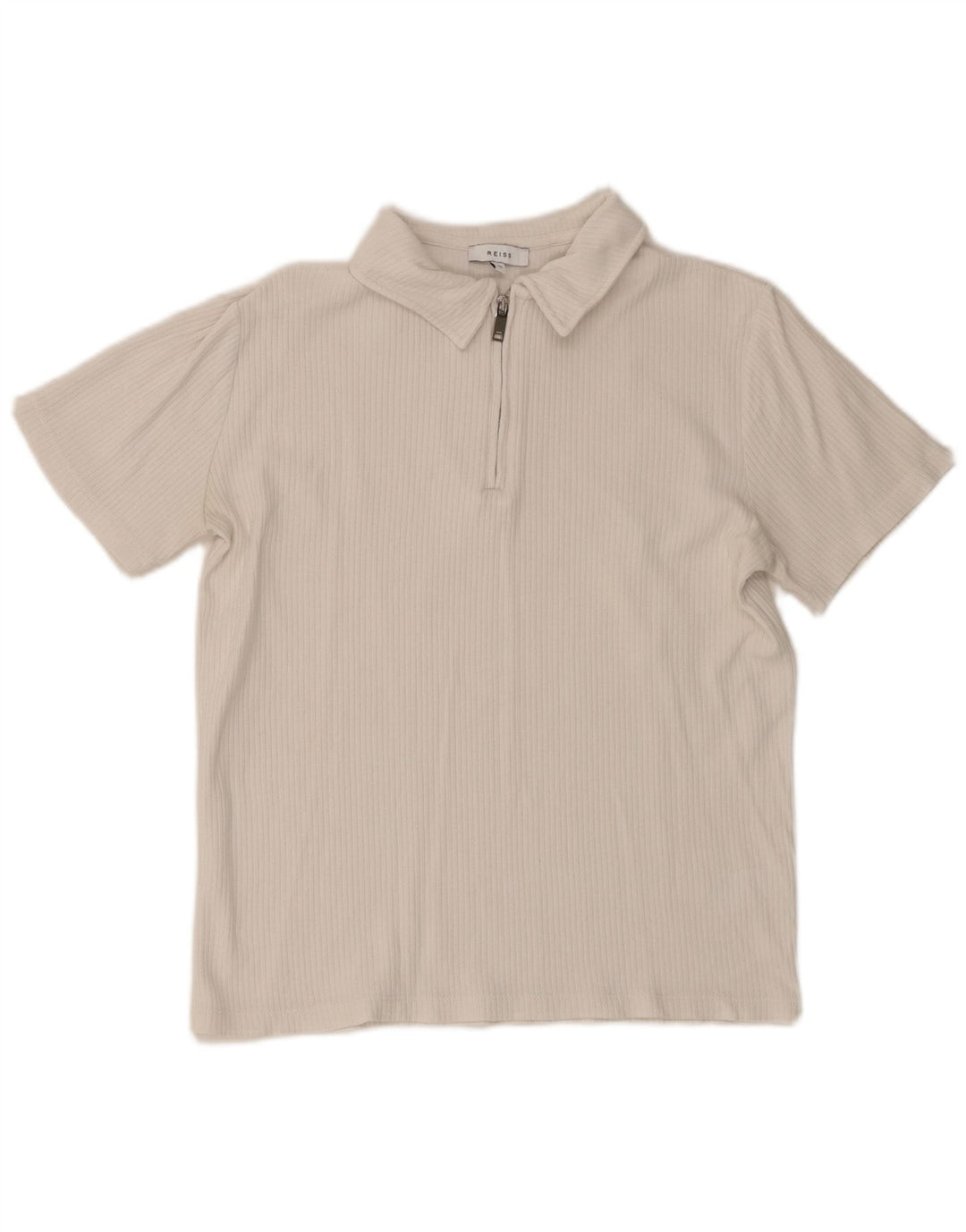 Camisa polo feminina REISS UK 6 XS algodão branco