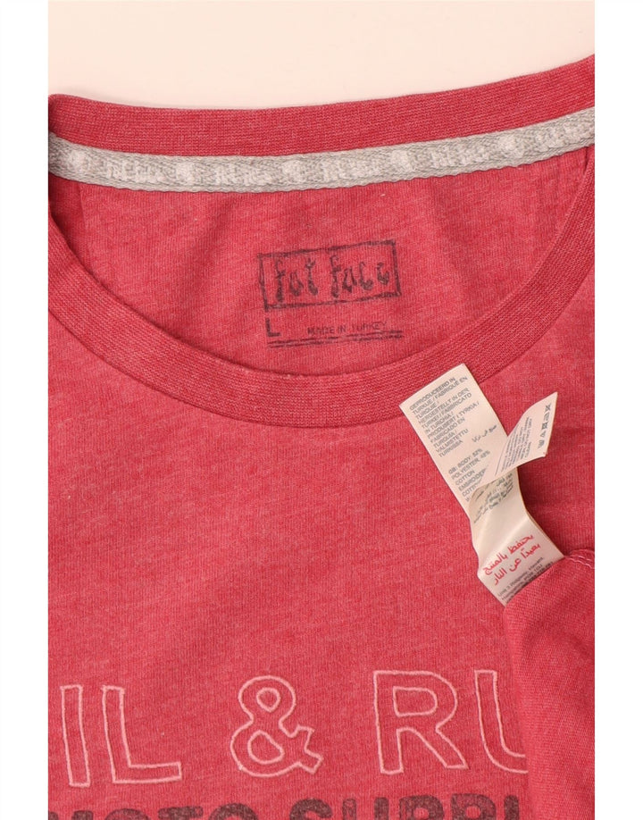 Camiseta gráfica masculina FAT FACE Top grande de algodão vermelho