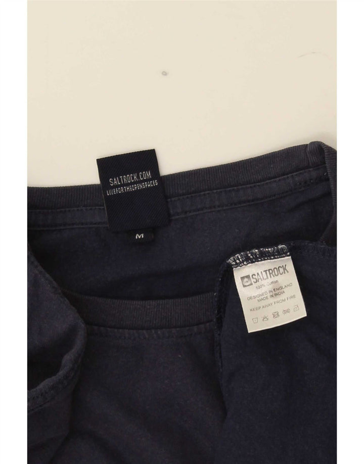 Camiseta masculina gráfica Saltrock Top médio algodão azul marinho