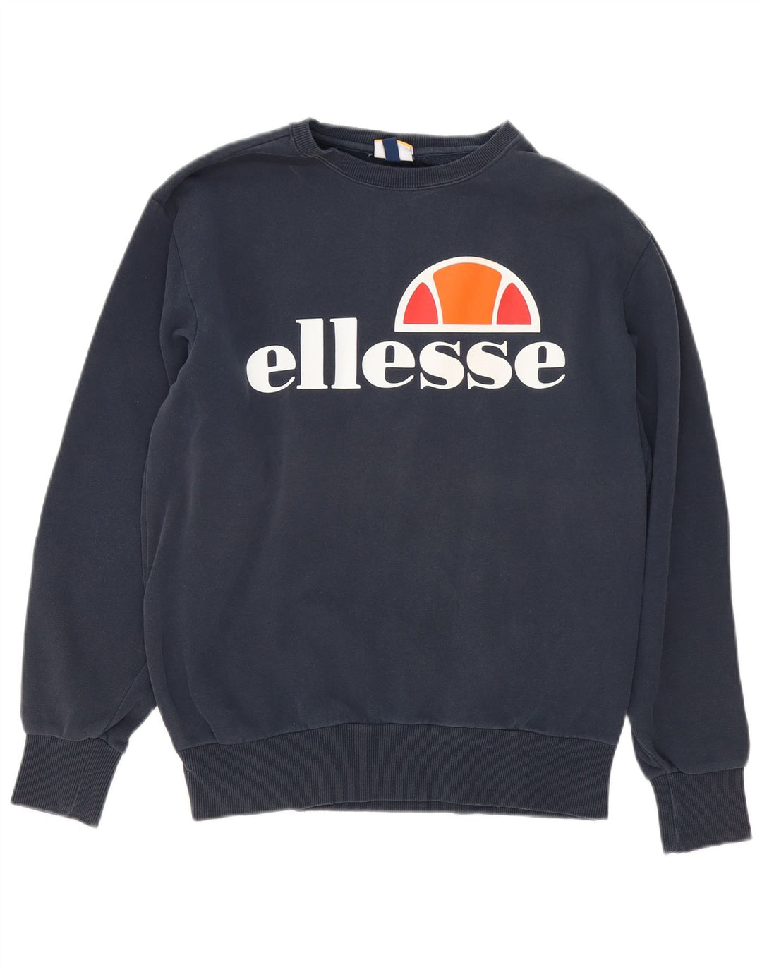 Ellesse moletom masculino gráfico jumper grande algodão azul marinho