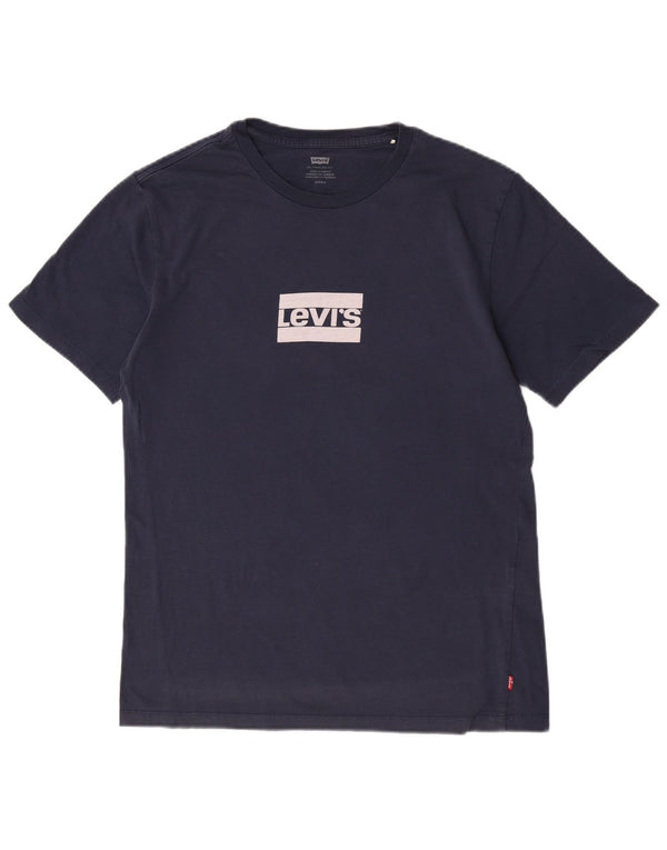 Camiseta gráfica masculina Levi's Top pequeno algodão azul marinho