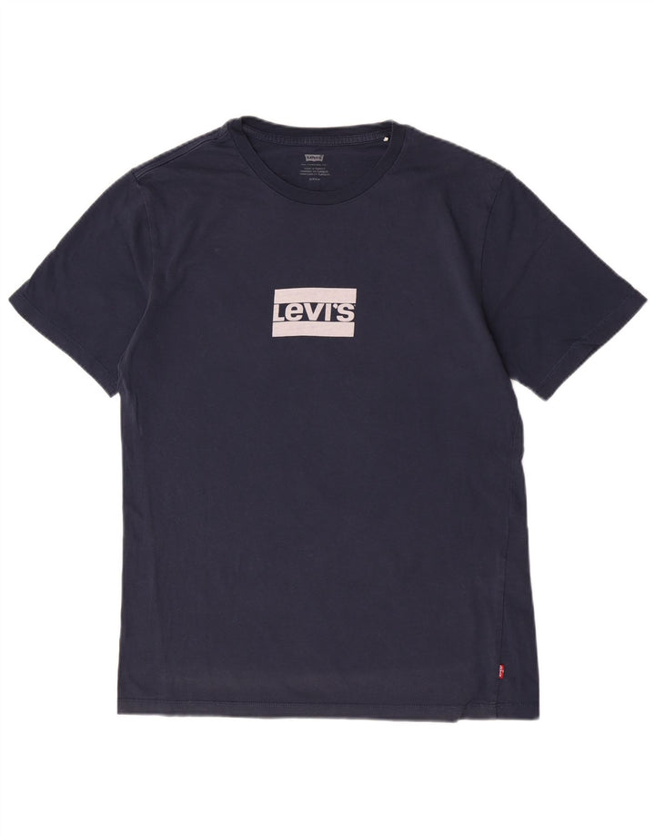 Camiseta gráfica masculina Levi's Top pequeno algodão azul marinho