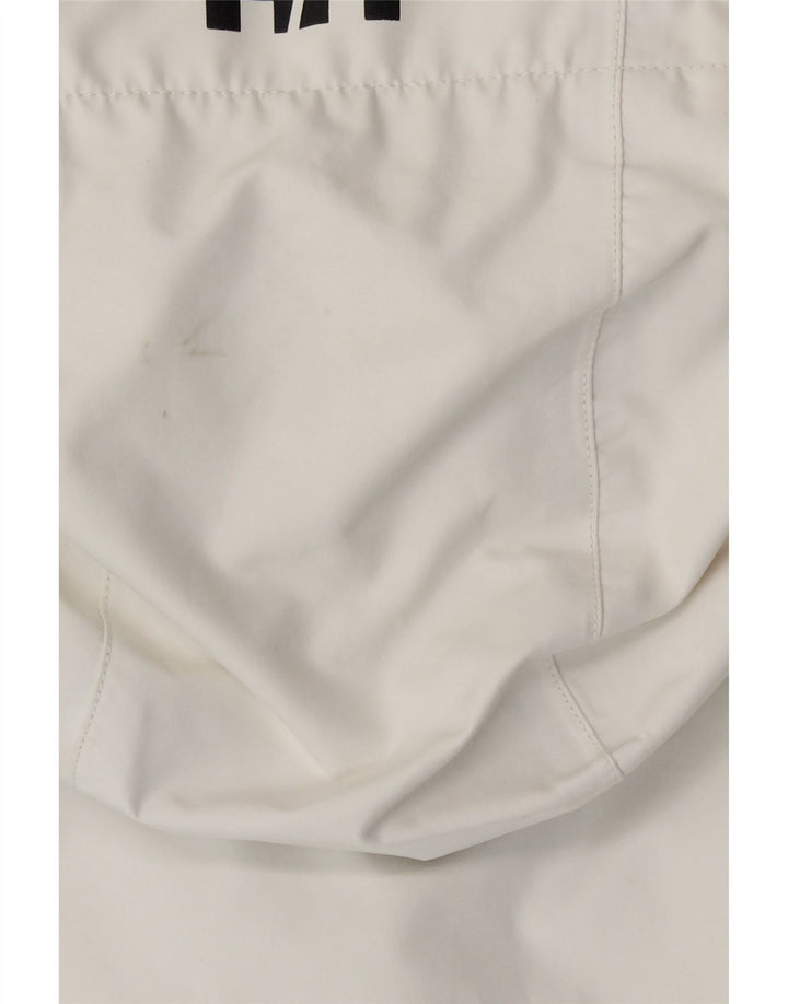 Capa de chuva feminina Helly Hansen com capuz UK 16 grande branca