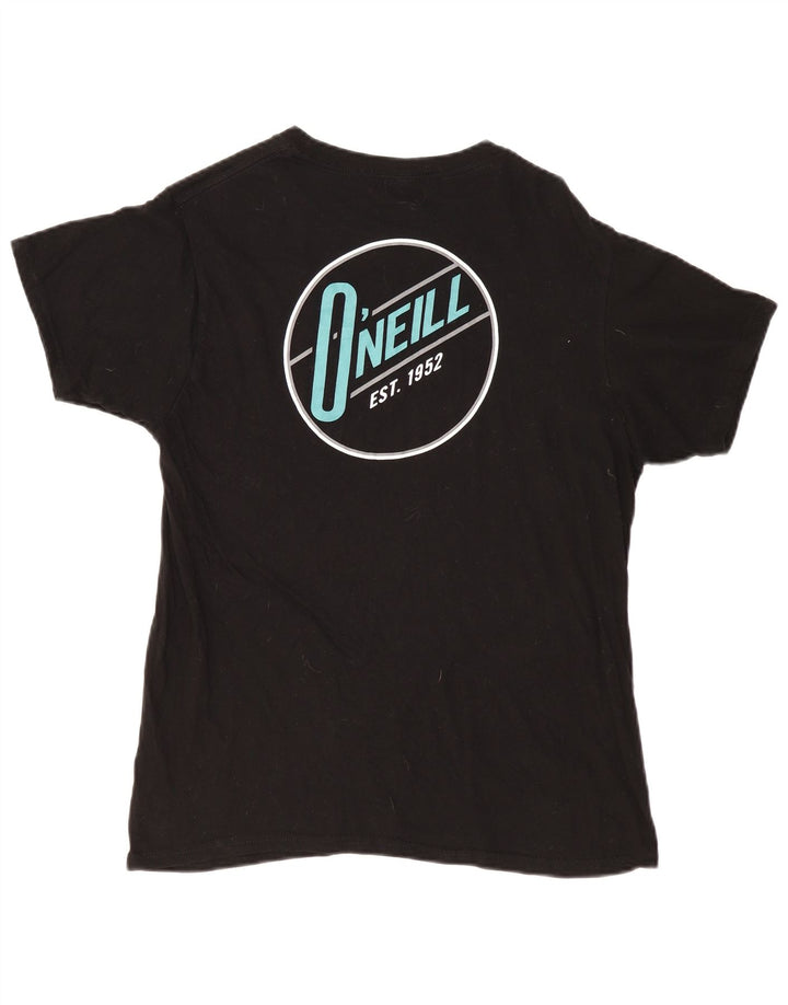 Camiseta feminina O'Neill com ajuste moderno gráfico UK 16 algodão preto médio