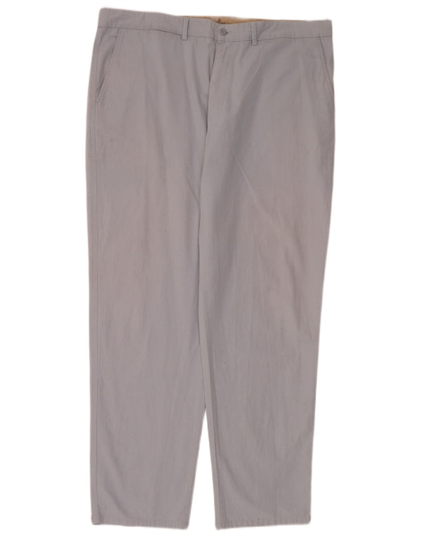 Calça chino reta masculina Avirex W42 L34 algodão cinza