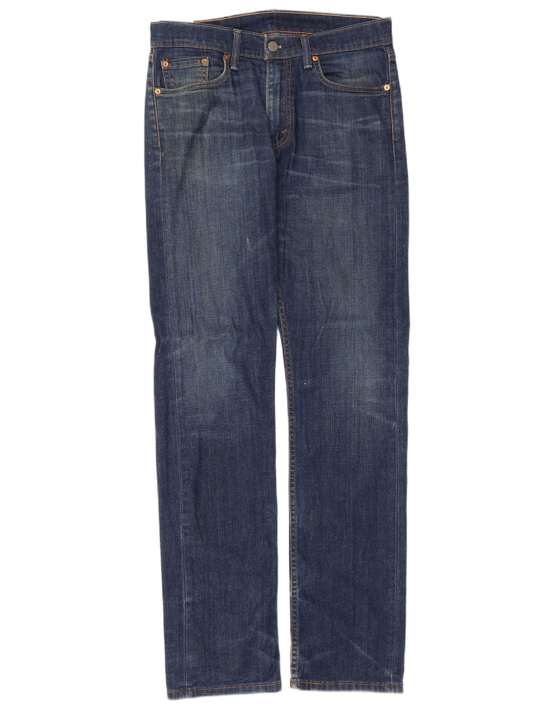 Calça jeans feminina Levi's 513 Straight W31 L34 azul algodão