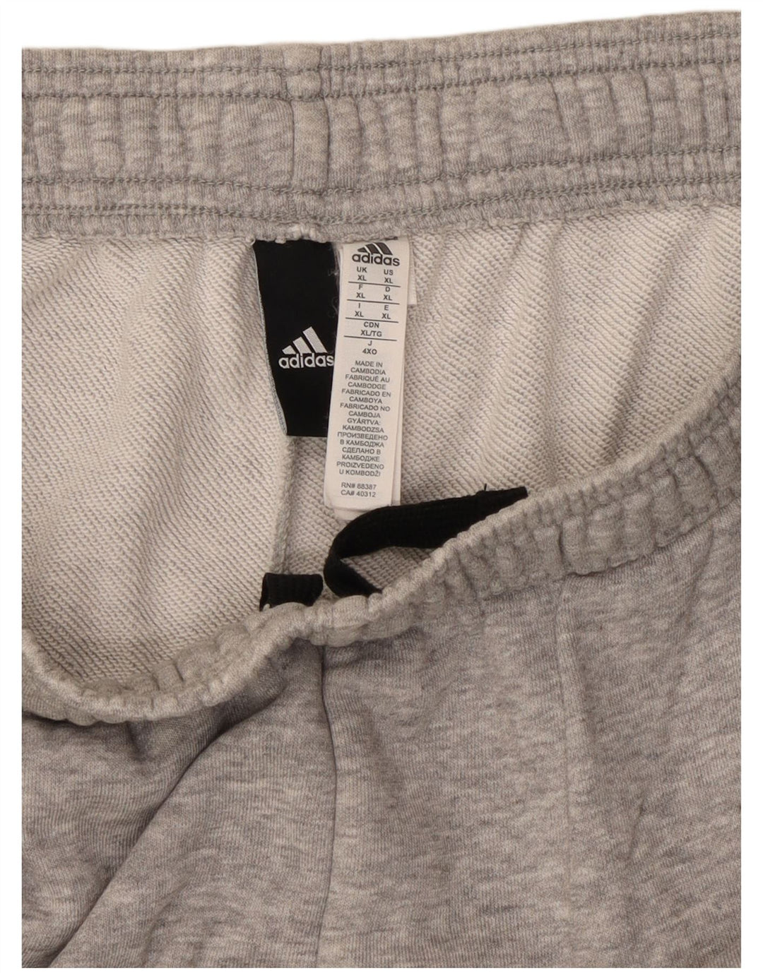 Shorts esportivos gráficos masculinos ADIDAS XL cinza algodão
