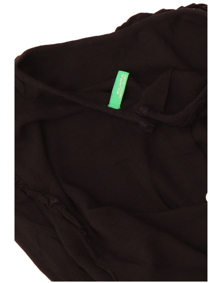 Blusa camisa feminina Benetton UK 12 médio preto