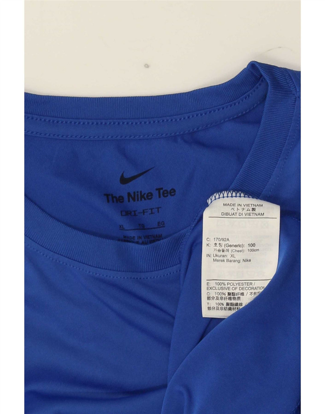 Camiseta Nike Masculina Dri Fit Top XL Azul Poliéster