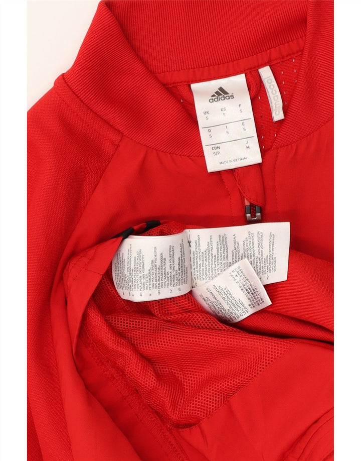 Adidas Mens Climacool Tracksuit Top Jacket Pequeno Poliéster Vermelho