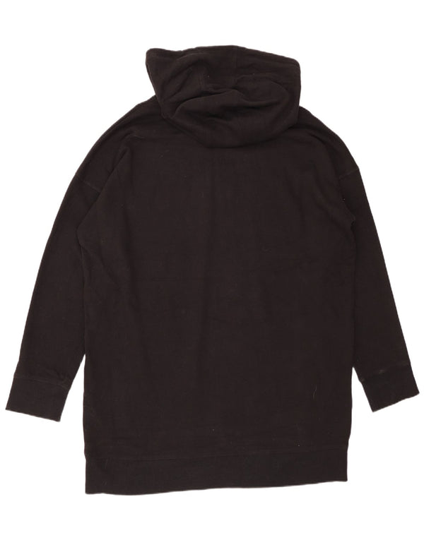 DKNY Womens Oversized Hoodie Dress UK 18 XL Black Cotton