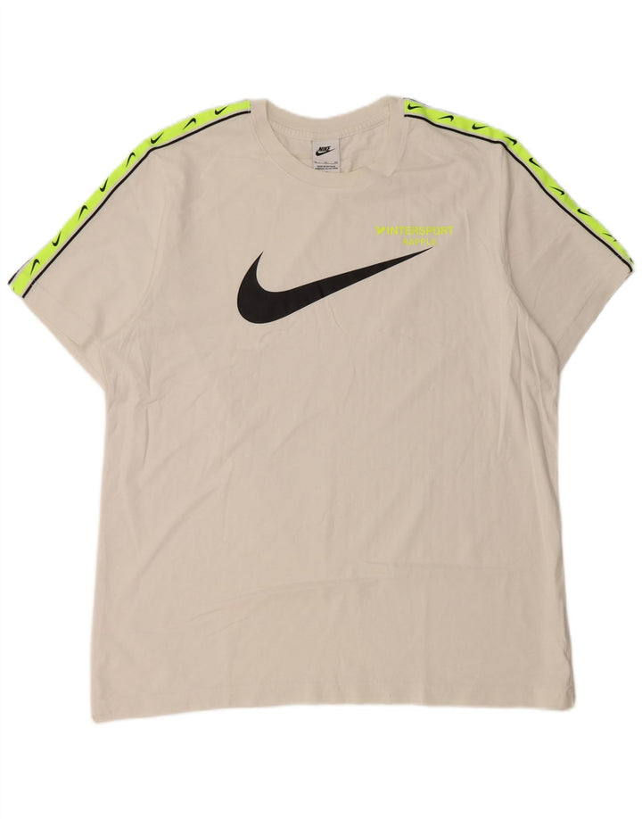Camiseta gráfica masculina Nike Top XL branco colorblock
