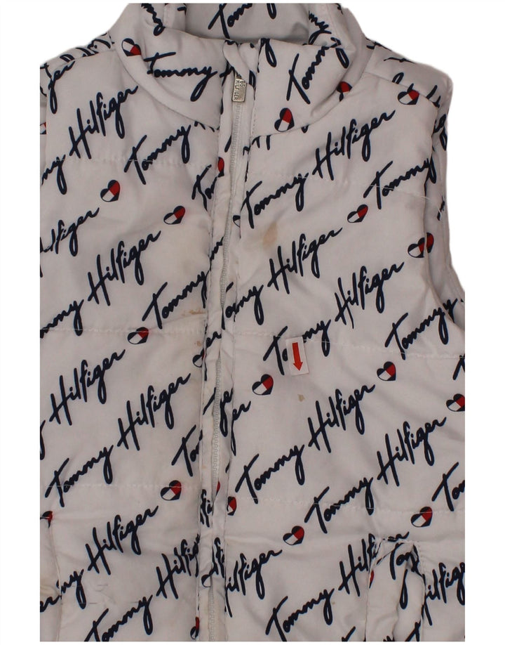 Colete acolchoado gráfico TOMMY HILFIGER para meninas 3-4 anos poliéster branco