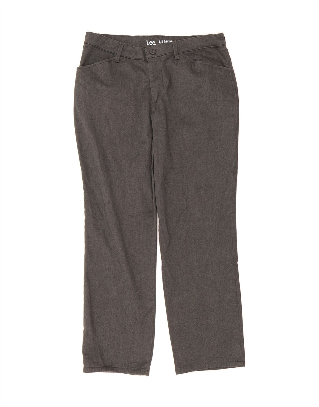LEE Womens Straight Casual Trousers US 8 Medium W32 L27 Grey Cotton Vintage Lee and Second-Hand Lee from Messina Hembry 
