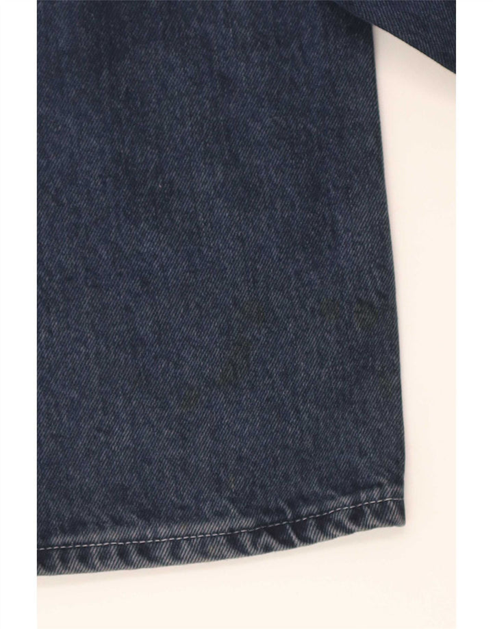 Trussardi Mens Straight Jeans W34 L32 Azul Marinho Algodão